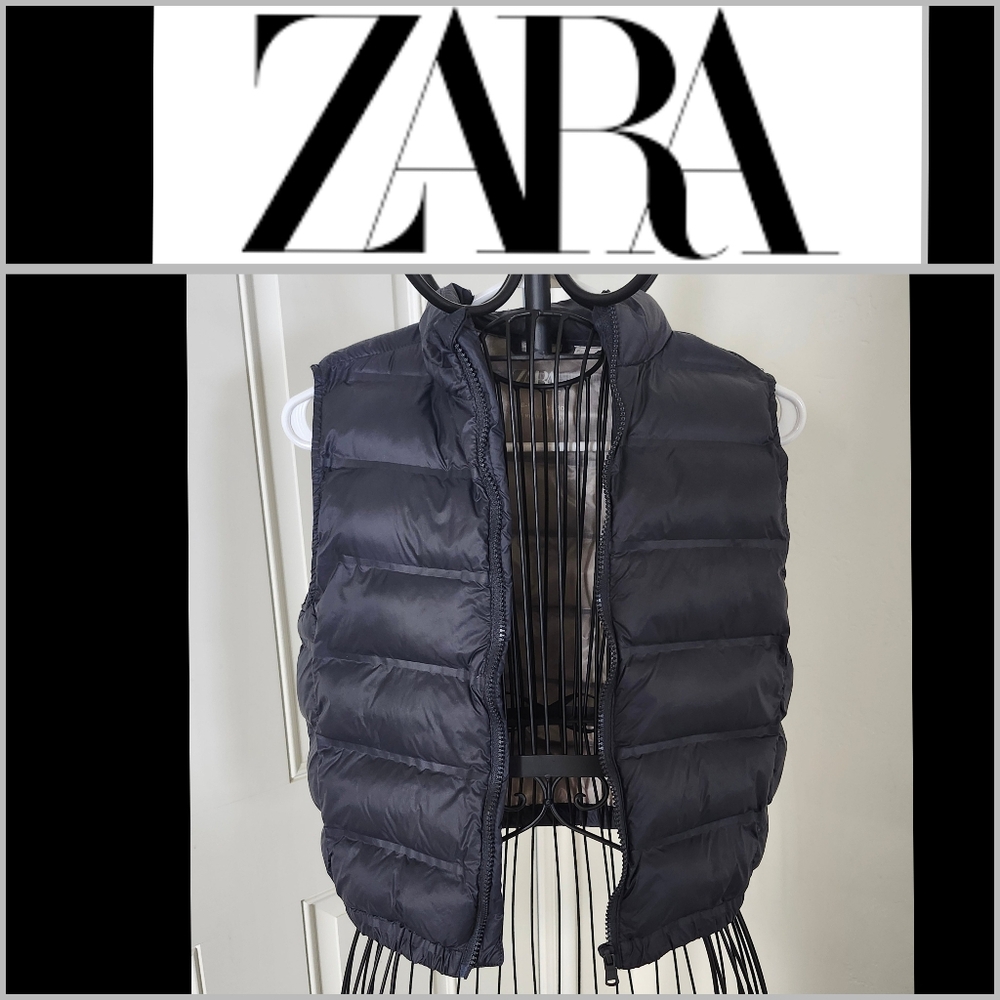 Zara Dark Blue Puffer Vest Boy size 8/9